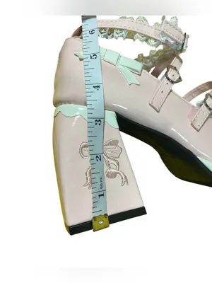 Lolita Platform Mary Jane Pink White Lace Bow Chunky Heel Kawaii Shoes EU 39 thumbnail 11