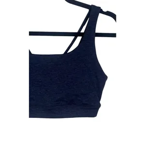 Athleta Activewear Criss Cross Spaghetti Straps Back Sports Bra S Charcoal Grey thumbnail 3