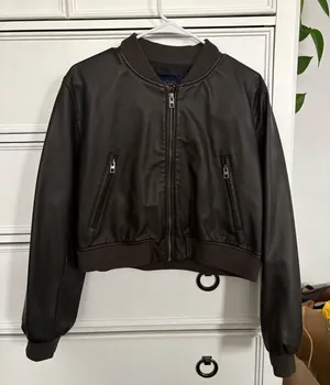 Rachel Roy Black bomber jacket thumbnail 1
