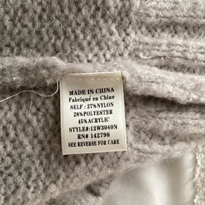 Cozy Women's Beige Crew Neck Sweater Gray Size M thumbnail 8