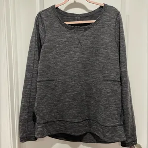 Lululemon Exhalation Pullover II in Heather Marled Black Size 12 thumbnail 3