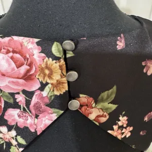 Forever 21 Pink Floral Roses Skater Romantic Sexy Hawaiian CutOut Dress S OLDSTO thumbnail 7