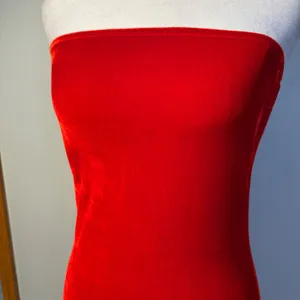 Reformation Astro cherry Red Velvet Strapless Mini‎ Dress Bodycon Tube Dress thumbnail 3