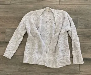 Universal threads light gray open cardigan thumbnail 1