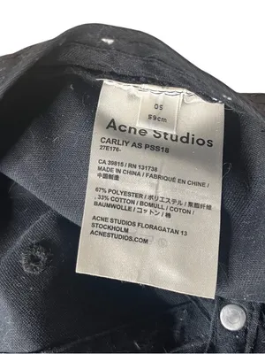 ACNE STUDIOS Black Carliy AS Baseball Cap Adjustable Dad Hat Size OS UNISEX thumbnail 7