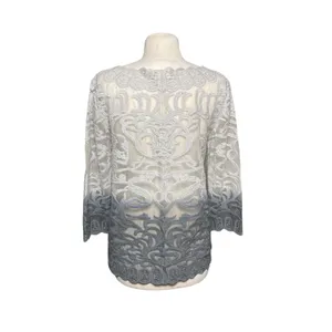 Anthropologie MEADOW RUE Women’s Boho Carla Ombre Lace Sheer Top thumbnail 4