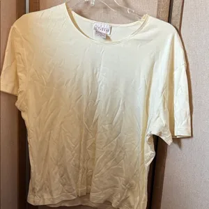 Rosanna Light Yellow Short Sleeve Top large thumbnail 1