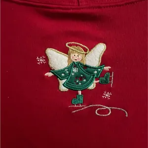 Angel Christmas sweater size medium Red thumbnail 4