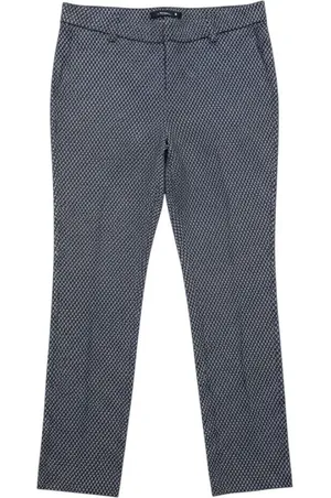 Banana Republic Sloan Slim Fit Pants Navy Blue Geometric‎ Diamond Print Womens 2 thumbnail 1