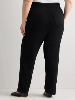Quince Mongolian Cashmere Straight Leg Pants in Black thumbnail 2
