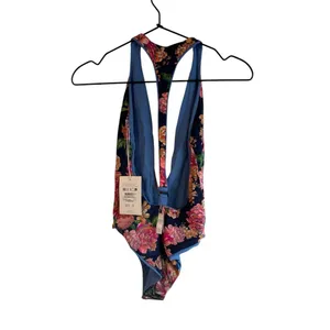 Maaji Reversible Cheeky Cut Plunge One‎ Piece Swimsuit Small thumbnail 6