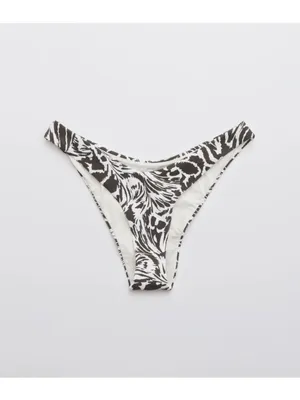 NWT Aerie Cheekiest Tropical High Cut Bikini Bottom - Size: Large thumbnail 5