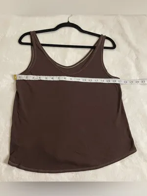 Everlane Sleeveless Tank Top 100% Cotton in Brown Size S thumbnail 3