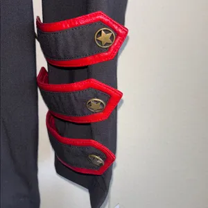 Punk Rave Red and Black Military Dress Size‎ Medium thumbnail 3