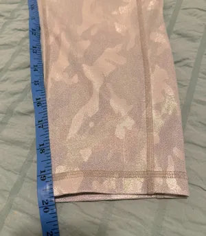 Zyia Active Iridescent Silver Metallic Camo Cropped Leggings - Size 12 NWOT thumbnail 10