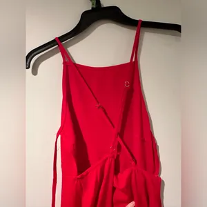 PrettyLittleThing red strappy back chiffon maxi dress size 4 NWT thumbnail 6