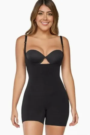 Brand New Curveez Women's Size Small Black Second Skin Hip Hugger Bodysuit thumbnail 1