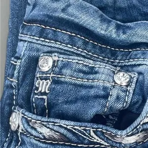 Miss Me Dark Blue Boot Cut Jeans with Silver Embellishments thumbnail 5