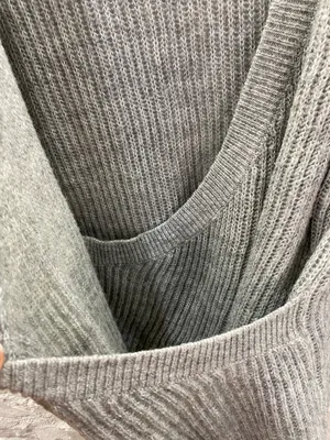 Forever 21 Grey Surplice Sweater thumbnail 4