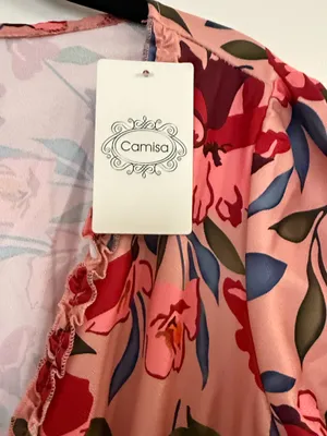 Camisa Floral Pink V-Neck Tiered Maxi Dress thumbnail 4