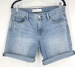 Gap 1969 30" Size‎ 10 Light Wash Denim Bermuda Shorts Cuffed thumbnail 1