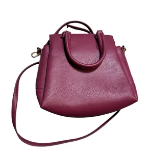 👜 Steve Madden Burgundy‎ Tote Satchel Bag Crossbody Strap OS 👜 thumbnail 3