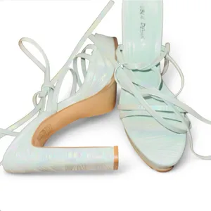 Public Desire Lace Up Wrap Heels White Strappy Sandals Block Heel UK 5 US 7 NEW thumbnail 3
