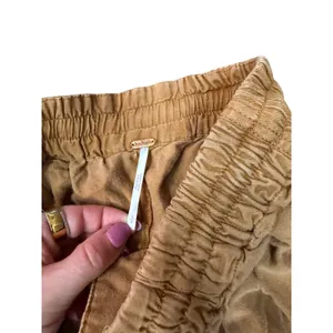 Free People Camel Brown Cargo Jogger Pants Elastic Waist Tie Hem Small thumbnail 3