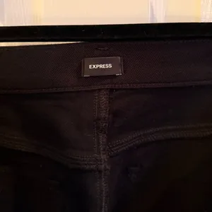 Express Black Jeans Denim Straight Ankle Mid Rise 10 Short / 10S thumbnail 6