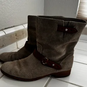 Coach Taupe Suede Ankle Boots with Buckle thumbnail 2