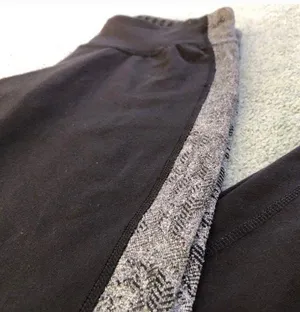 Lululemon Black & Gray Yoga Pants Full Length Leggings thumbnail 5