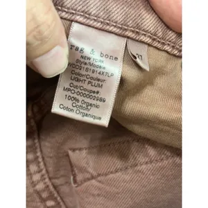 Rag & Bone Maya High-Rise Shorty Short Light Plum Organic Cotton Size 27 thumbnail 12
