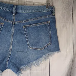 We The Free Blue Jean Shorts Distressed Frayed Hem thumbnail 8