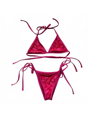 Blackbough Swim Bikini Flowerbomb Quinn Triangle Top Kiana Bottom Women's Small thumbnail 2