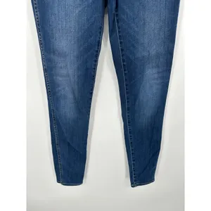 Madewell Women 26 TALL 10" High Rise Skinny Medium Wash Blue‎ Denim Jeans thumbnail 3