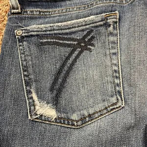 7 for all mankind denim blue jean capris size 29 thumbnail 4