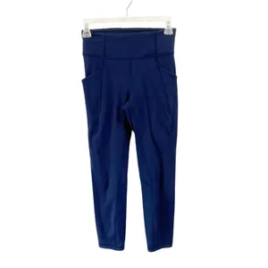 Lululemon‎ Time To Sweat Crop 23" Navy Blue Leggings Sz 4 thumbnail 2
