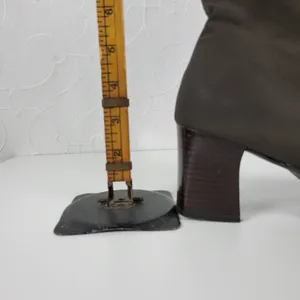 Vintage Toe Warmers Canada T03639 Winter Boots Sz 9 Brown Nylon Side Zip Lace Up thumbnail 9