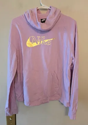 Nike purple swoosh hoodie size womens small thumbnail 1