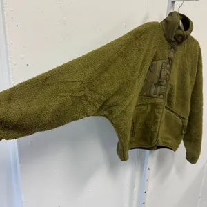 Free People FP Movement Hit The Slopes Fleece Jacket Olive Green XS OB1011351 thumbnail 5