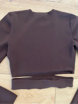 Aritzia Ten by‎ Babaton Retrospect Cutout Sweater Brown Size M thumbnail 6