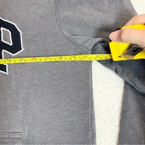 Gap Logo Gray Y2K Zip Up Hoodie‎ Unisex Size Medium thumbnail 7