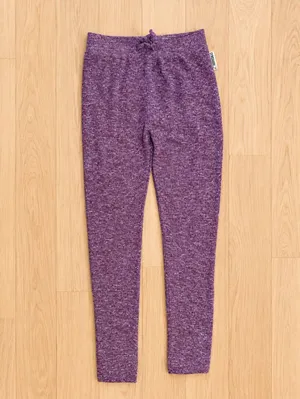 Gymshark Slounge High Rise Leggings Pants Purple White Marled Drawstring Sz M thumbnail 2