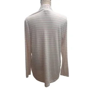 A New Day‎ Womens Striped Open Front Long Sleeve Cardigan Sweater M thumbnail 2