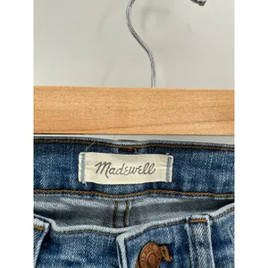 Madewell Jeans Women's 26 Blue Light Wash Denim Distressed 9"‎ High Rise Skinny thumbnail 6