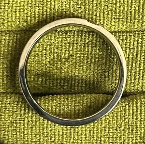 Classic/Sleek Unisex Titanium Steel Silver Polished Finish 2mm Band Size 9 thumbnail 1