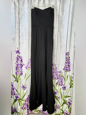 Teeze Me Black Strapless Mermaid Dress thumbnail 2