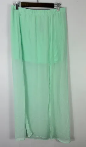 Express Skirt Small Mint Sheer Maxi Y2K‎ Fairycore Coquette Pastel Aesthetic NWT thumbnail 1