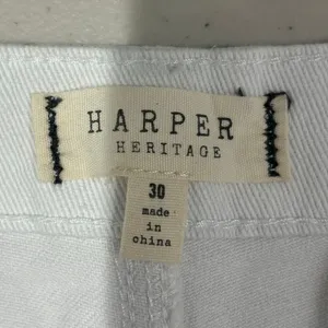 Harper Heritage White‎ Distressed Jean Shorts Size 30 Francesca's thumbnail 4
