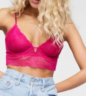 Lace Alyssa Underwire Bra Fuschia Fantastic Size XS thumbnail 1